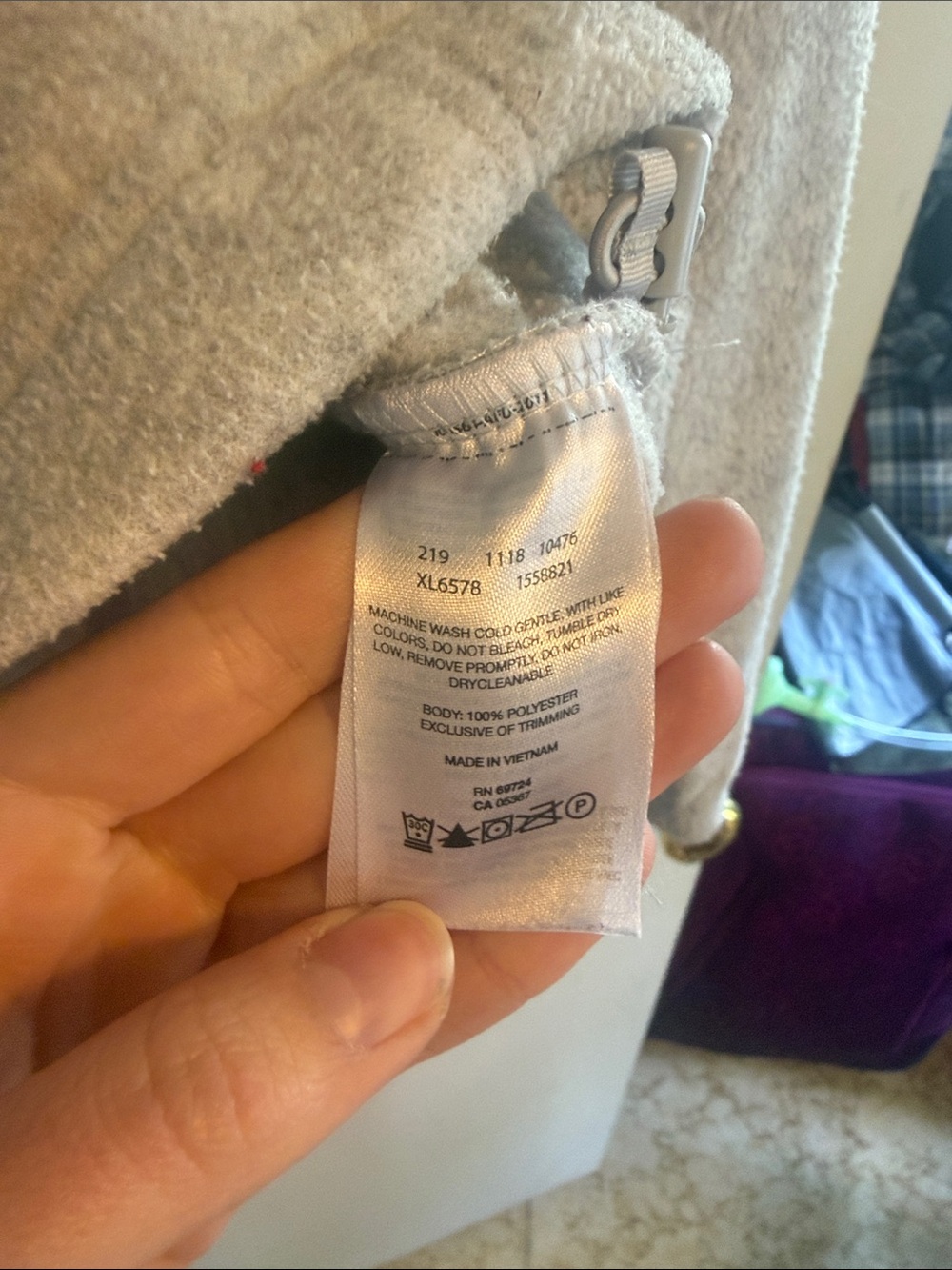 Columbia Women’s Light Grey Fleece Zip-Up Jacket Sz M - Picture 6 of 8